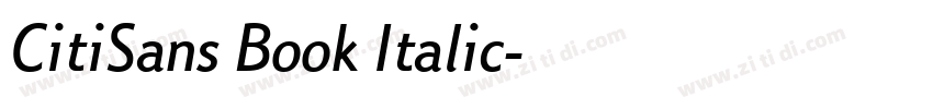 CitiSans Book Italic字体转换